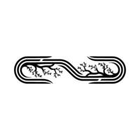 Minimalist Tree Branch in Infinity Shape vector