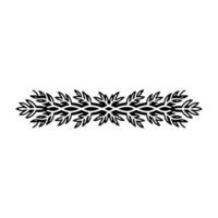 Ornate Black Leaf Border, Minimalist , Decorative Element vector