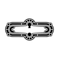 Ornate Keyhole Frame Art Deco, Element vector