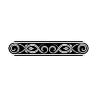 Elegant Black Ornament Border Scrollwork and Floral Elements vector