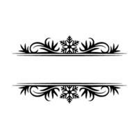Elegant Snowflake Frame Winter for Text or Invitation vector