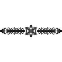 Minimalist Winter Snowflake and Branch Border vector