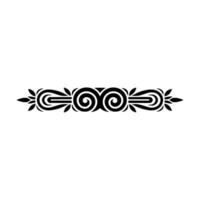 Elegant Black Scrollwork Divider Ornamental vector