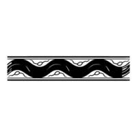 Abstract Wavy Border, Illustration, Element vector