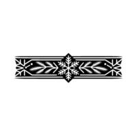 Minimalist Winter Border Snowflake Fir vector