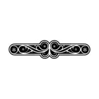 Elegant Winter- Border Black and White Snowflake Ornament vector