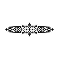 Decorative Winter Element Black Ornamental Border on White vector