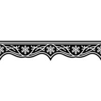 Elegant Black, and White Winter Border with Snowflakes vector