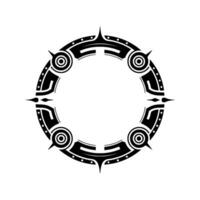 Abstract Tribal Circle on White, Background vector