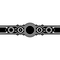 Abstract Mechanical Band in Black and White vector
