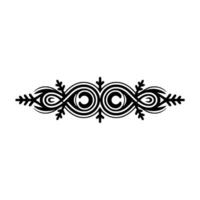 Abstract Ornamental Element Black and White Decorative Border vector