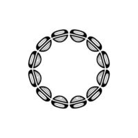 Black and White Abstract Circle Ornament vector