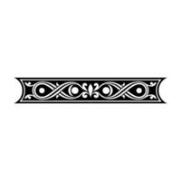 Ornamental Black, White Border Element vector