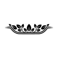 Elegant Botanical Line Art Border on White Background vector