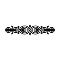 Celtic Knotwork Border with Leaves Ornamental vector