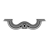 Geometric Black- White Ornamental Element vector