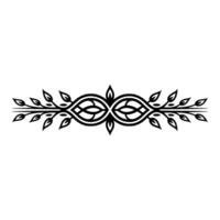 Elegant Black and, White Floral Border Element vector