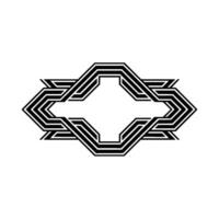 Abstract Geometric Pattern in Black Gray, Modern vector