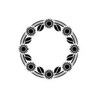 Circular Coffee Bloom Minimalist Emblem of Warmth and Aroma vector