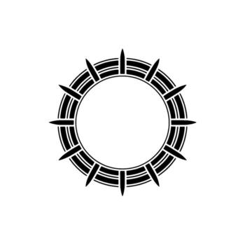 Geometric Circle with Sharp Pointed Elements, Minimalist vector