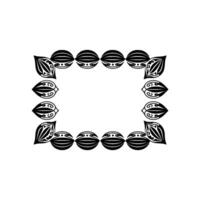 Geometric Tribal Frame, Elegant , Minimalist Style vector