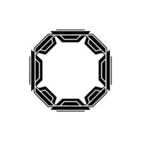 Geometric Octagon Frame, Minimalist , Modern Abstract, Pattern vector