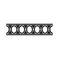 Geometric Deco Border, Stylized Circular Motif vector