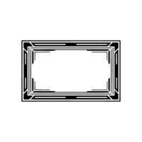 Geometric Deco Frame, Minimalist , Blank Space, Rectangle vector
