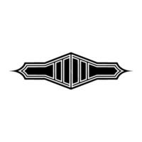 Geometric Mask Emblem, Modern Abstract vector