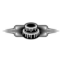 Retro Volumetric Control, Vintage Mechanical vector