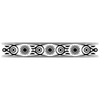 Geometric Tribal Border, Stylized Black, Pattern vector