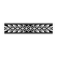 Elegant Black and White Laurel Border vector
