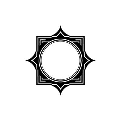Geometric Star Frame, Art Deco Style