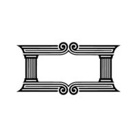 Elegant Vintage Frame, Decorative Border, Classic, Columns vector