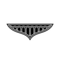 Art Deco Winged Crest, Geometric Ornamentation vector
