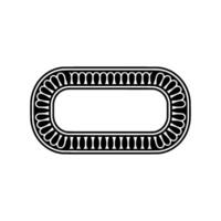 Minimalist Oval Frame, Decorative Border, Elegant vector