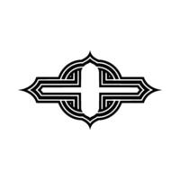Geometric Arrow Crest, Minimalist Emblem, Vintage Style vector