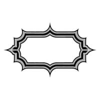 Intricate Black Frame, Elegant Border, Decorative Outline vector
