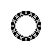 Geometric Circle Emblem, Minimalist, Retro vector