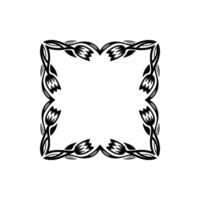 Intricate Floral Frame, Vintage Style, Elegant Border vector