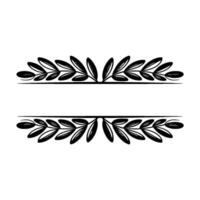 Elegant Olive Branch Border, Vintage Element vector