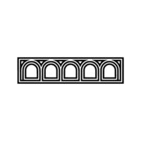 Geometric Arch Motif, Minimalist , Modern Typography vector