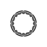 Art Deco Radial Ornament, Elegant Black Frame vector