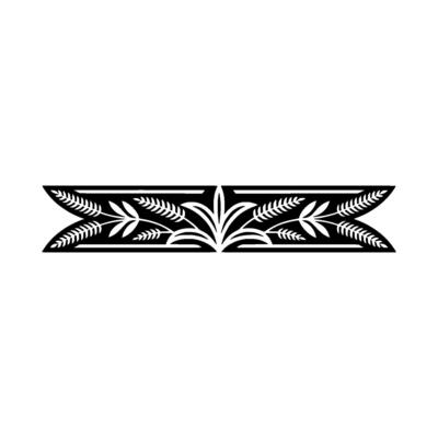 Stylized Black Botanical Border, Elegant Element
