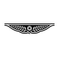 Stylized Leaf Border, Elegant Decorative Element, Floral vector