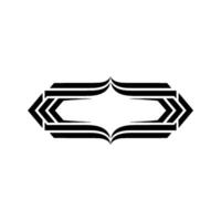 Geometric Arrowhead Ornament, Minimalist vector