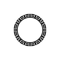 Geometric Aegean Frame, Minimalist - Circle vector