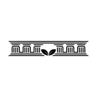 Geometric Botanical Emblem, Minimalist vector