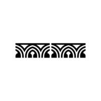Geometric Arch Border, Minimalist , Elegant Pattern, Symmetrical vector