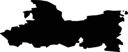 Podrala vald Estonia silhouette map vector